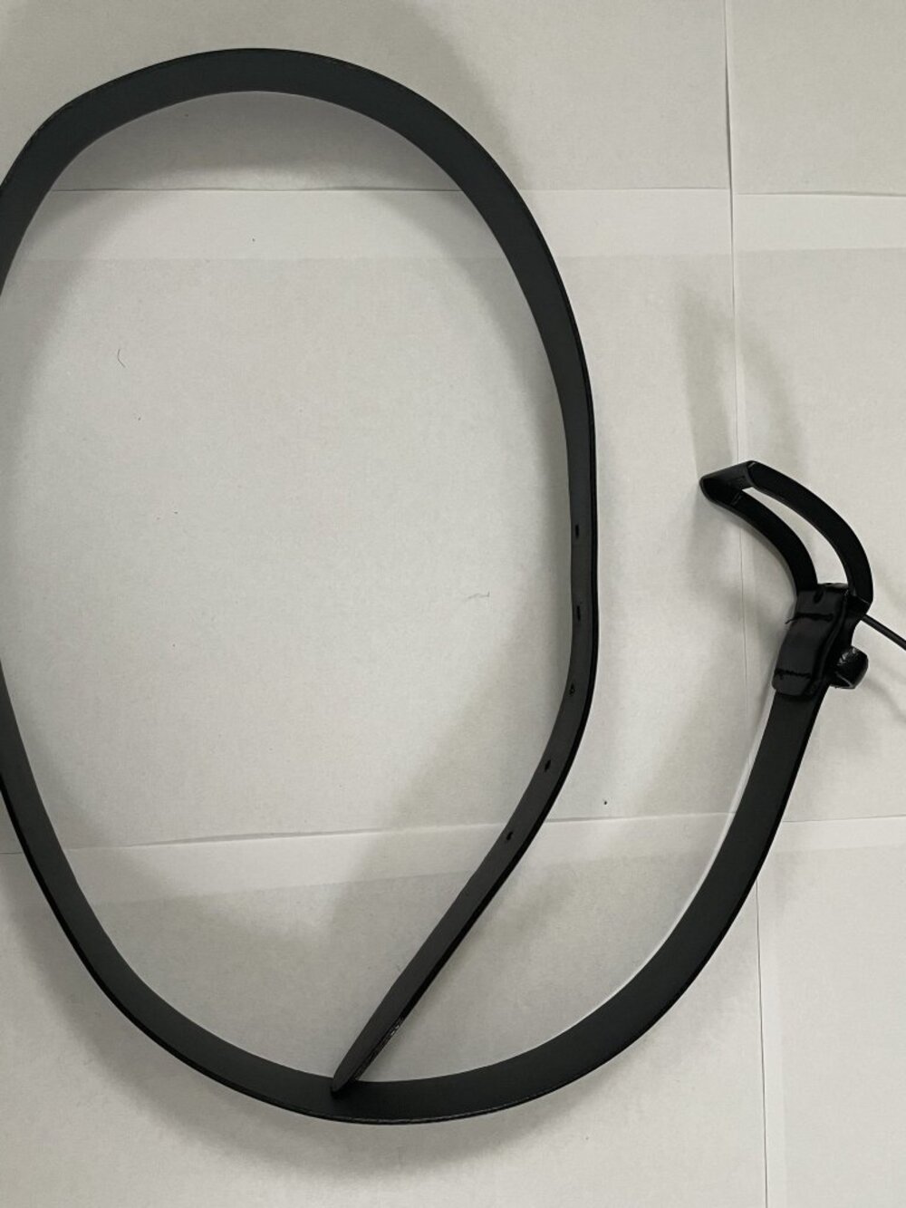 Hugo Boss BOSS Mens Black Leather Belt Matte Black Buckle Size 34 / 90